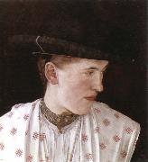 Wilhelm Leibl head of a peasant girl oil painting